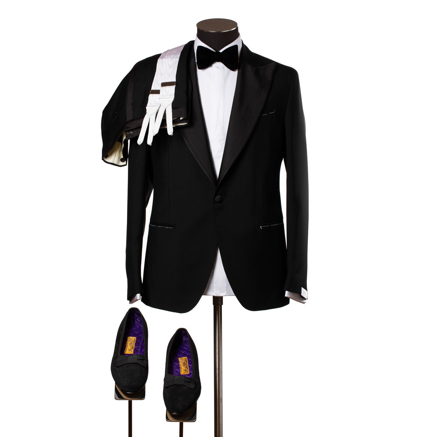 Smoking aus englischer Wollmischung "Mixed Barathea" - Handarbeit